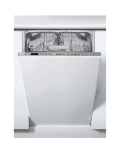 Indesit DSIO3T224EZUKN 10-Place Slimline Integrated Dishwasher - Silver