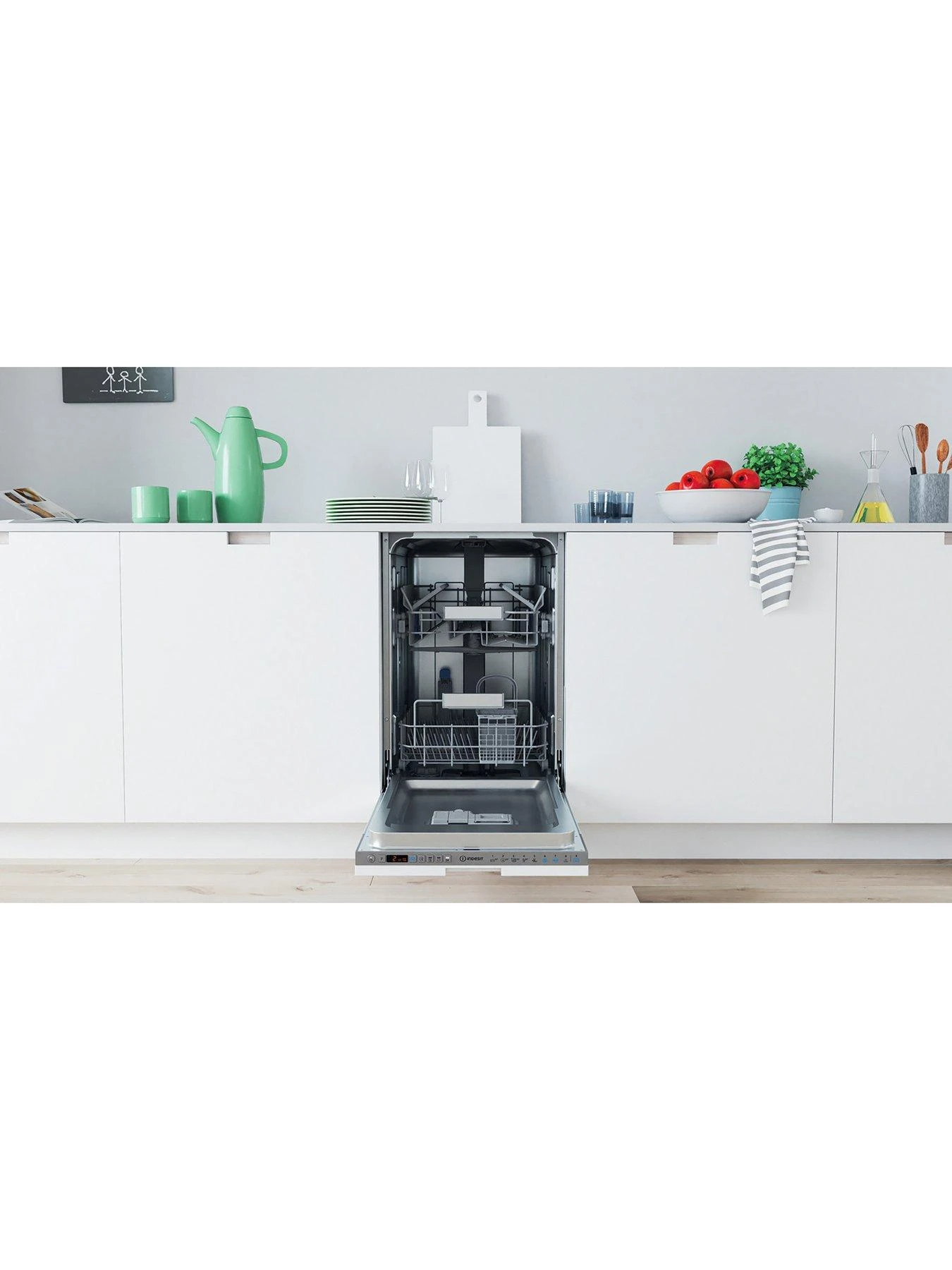 Indesit DSIO3T224EZUKN 10-Place Slimline Integrated Dishwasher - Silver - Image 4