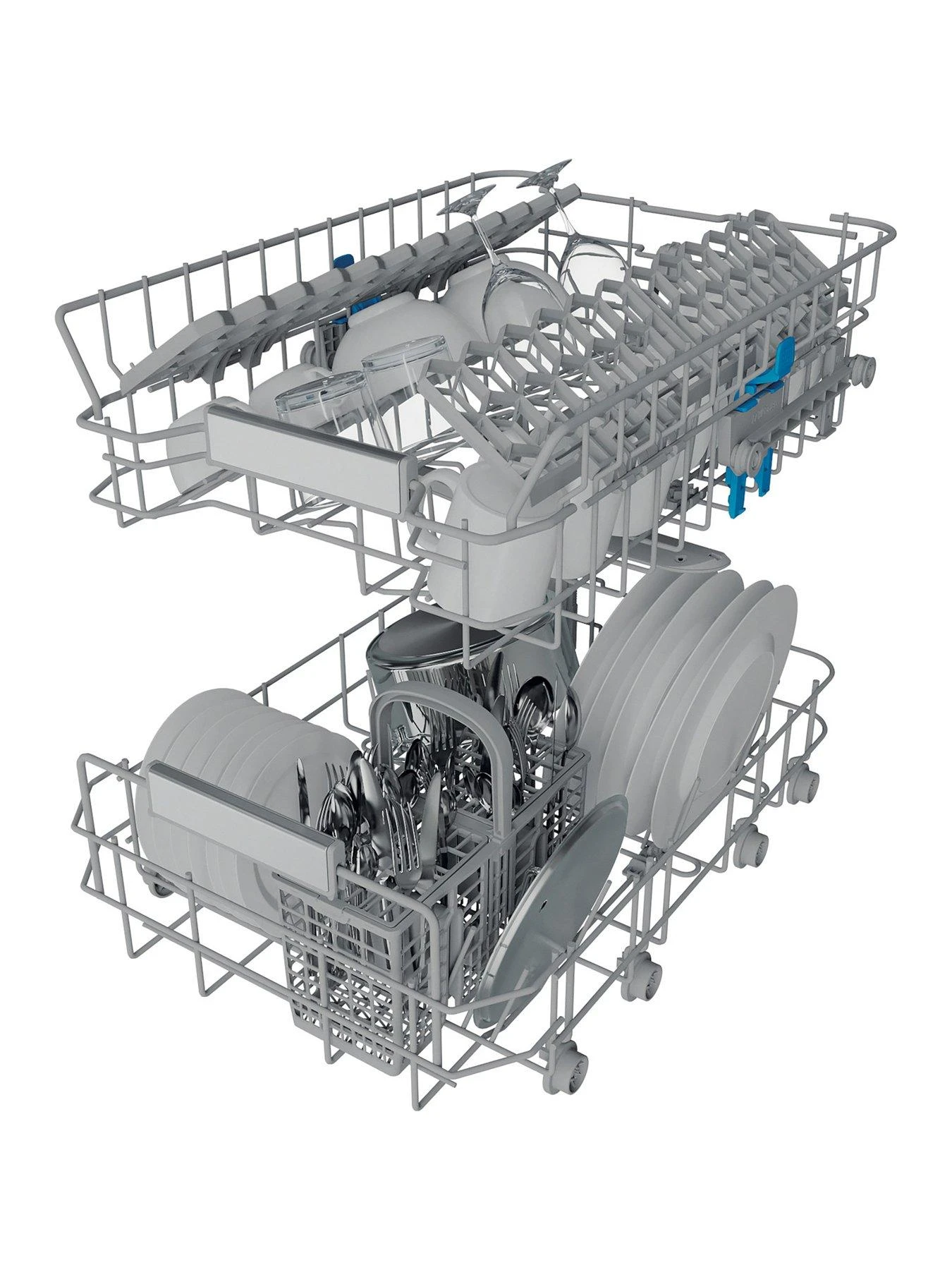 Indesit DSIO3T224EZUKN 10-Place Slimline Integrated Dishwasher - Silver - Image 5