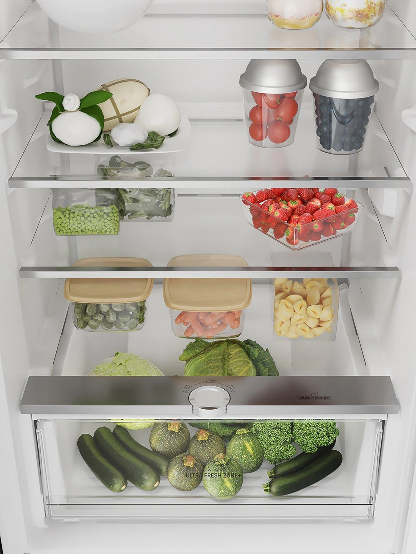 Hotpoint HTC18T311 Total No Frost 55cm Wide Integrated Fridge Freezer - White - Image 4