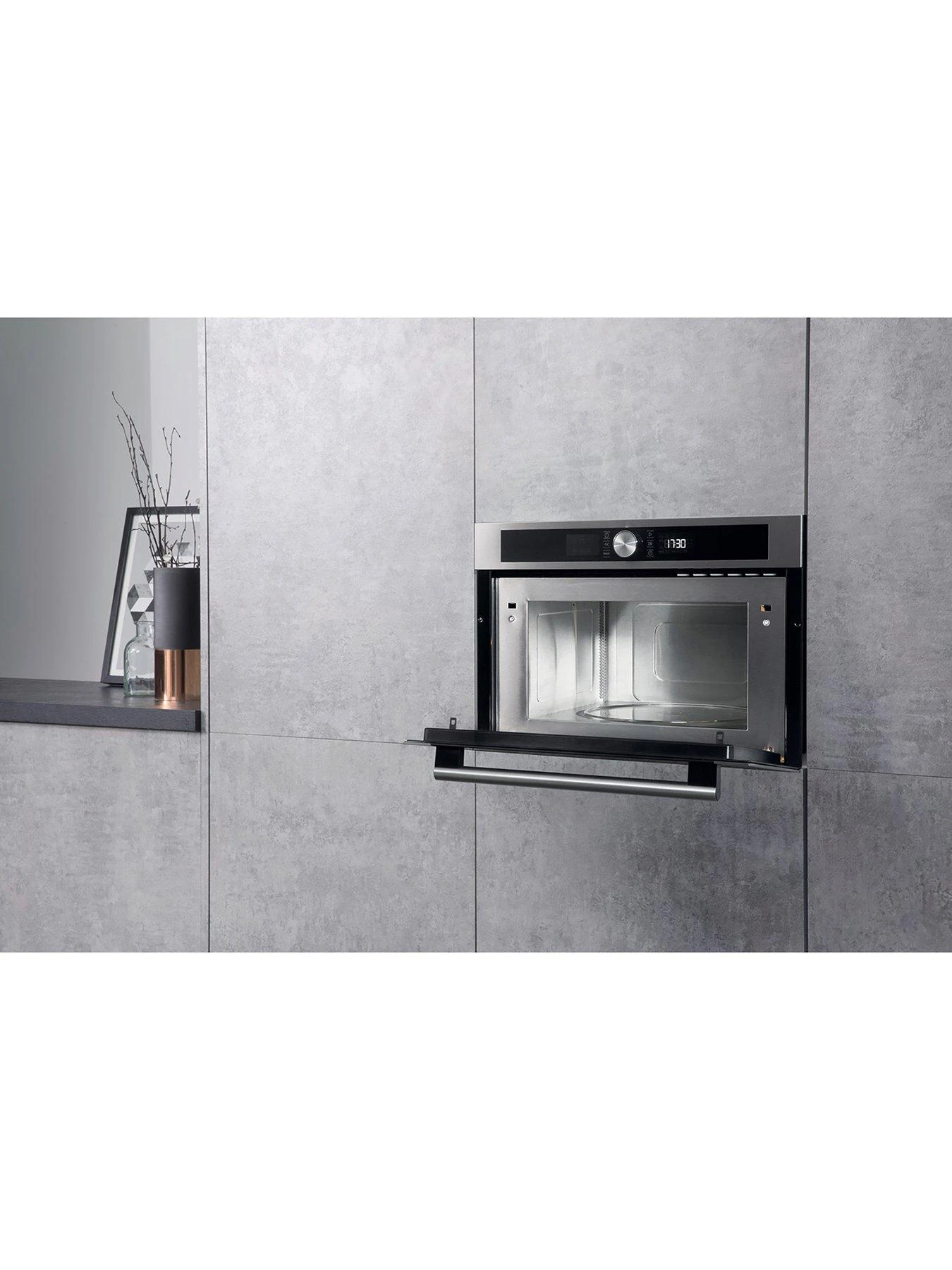 Hotpoint MD454IXH 60cm Built-in Microwave With Grill - Stainless Steel - Image 3