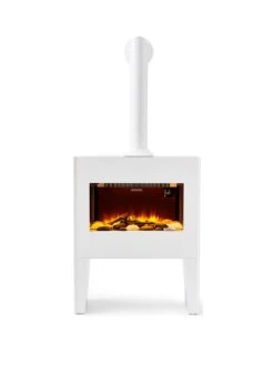 Black & Decker Portable Stove - White Wooden Cabinet With Chimney