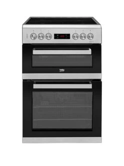 Beko KDC653S 60CM Double Oven Electric Cooker - Silver