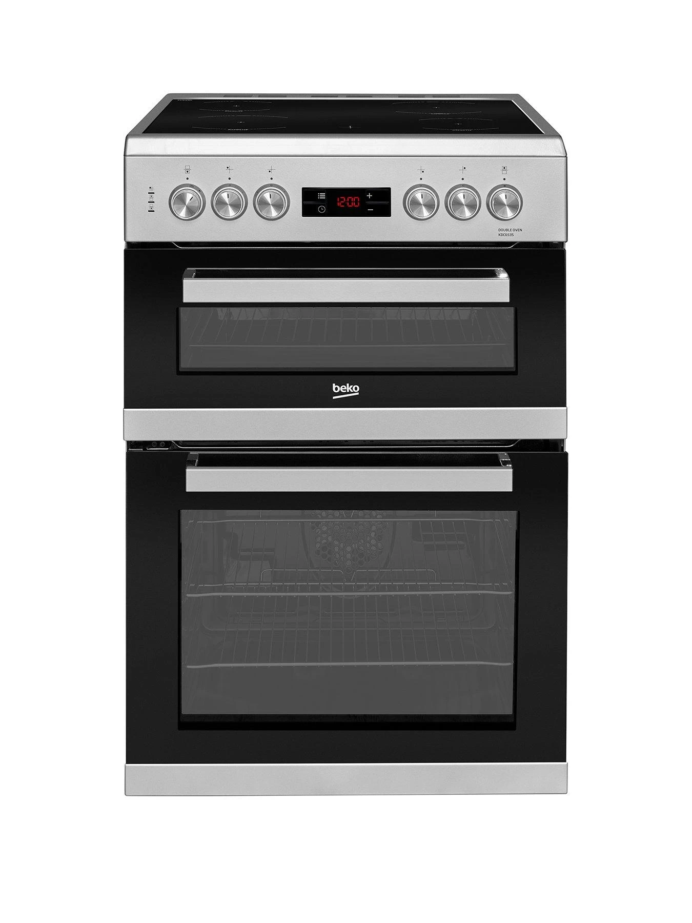 Beko KDC653S 60CM Double Oven Electric Cooker - Silver