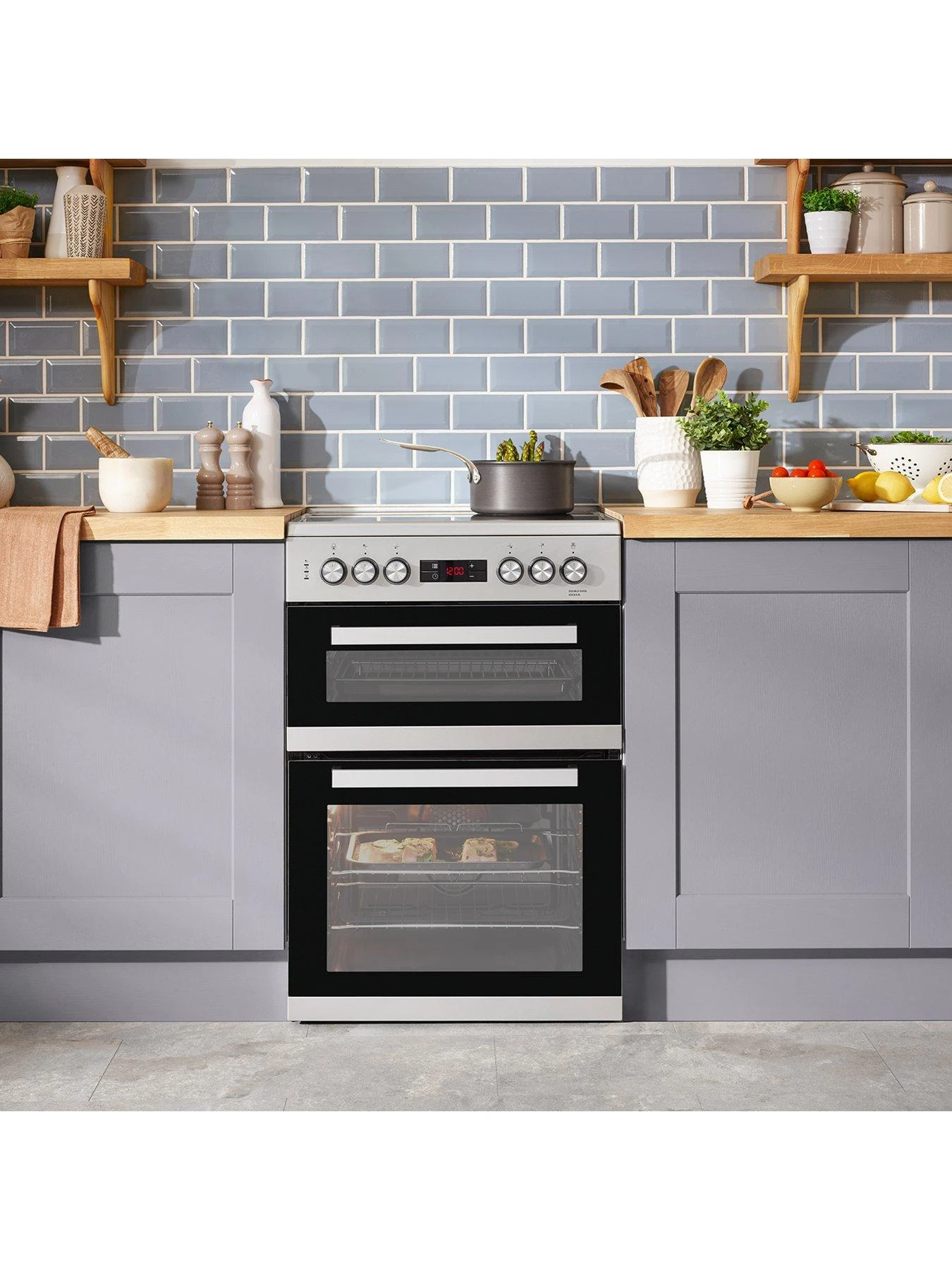 Beko KDC653S 60CM Double Oven Electric Cooker - Silver - Image 5