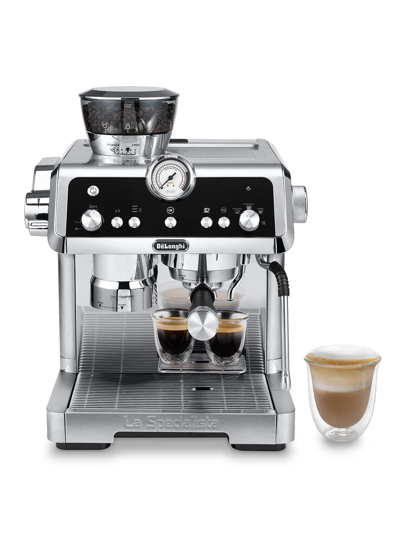 DeLonghi La Specialista Prestigio, Bean To Cup Coffee Machine, EC9355.M - Silver/Black