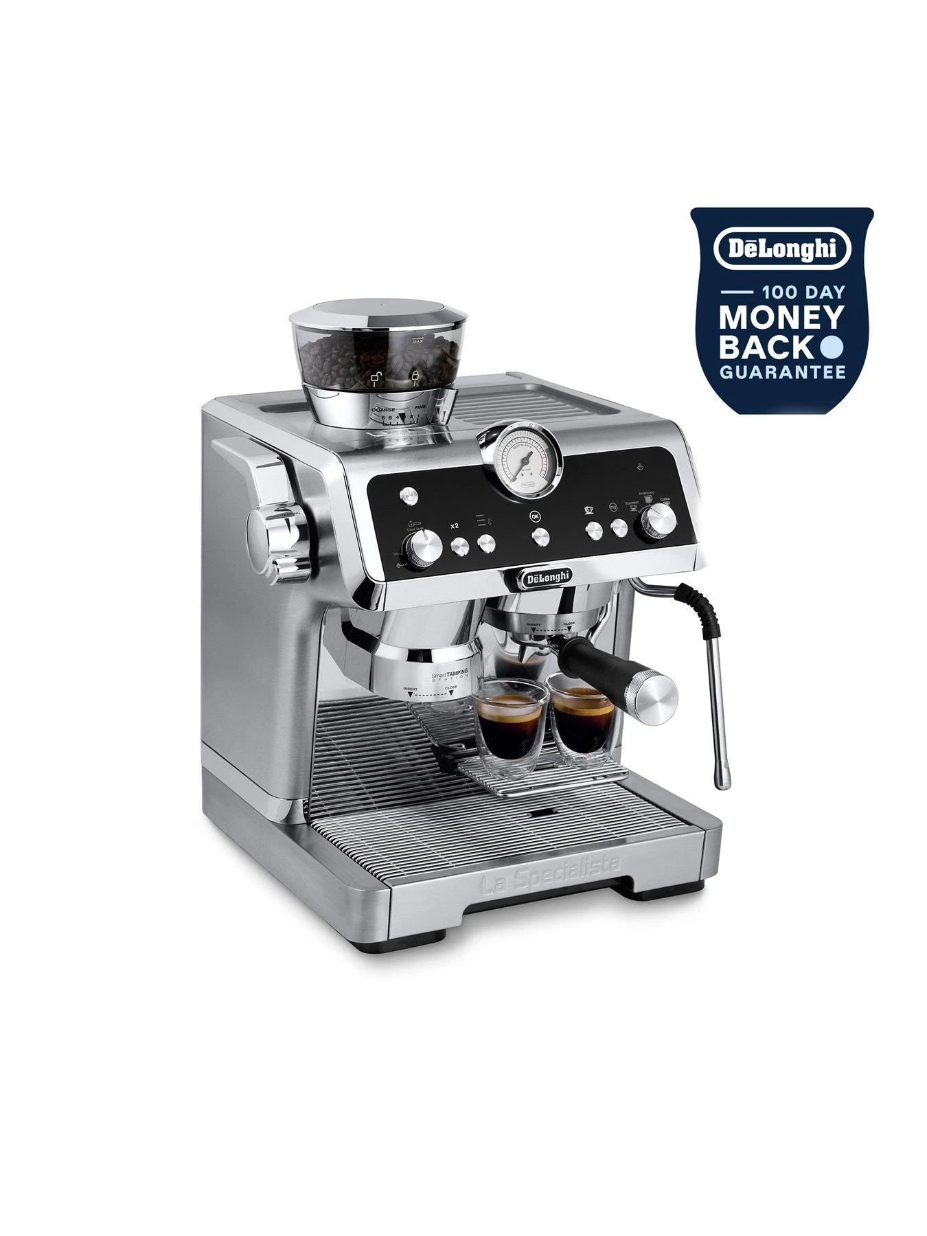 DeLonghi La Specialista Prestigio, Bean To Cup Coffee Machine, EC9355.M - Silver/Black - Image 2