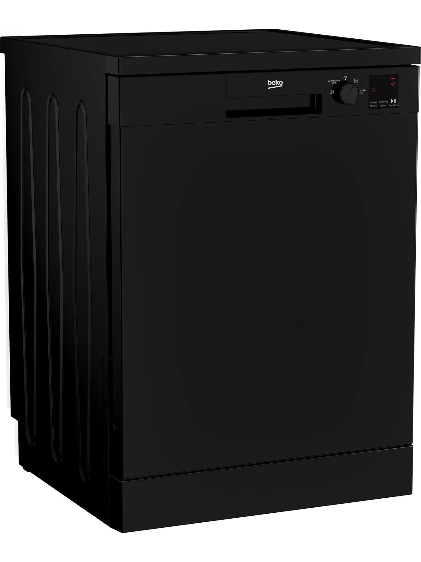 Beko DVN04320B 13-Place Full Size Freestanding Dishwasher - Black - Image 2