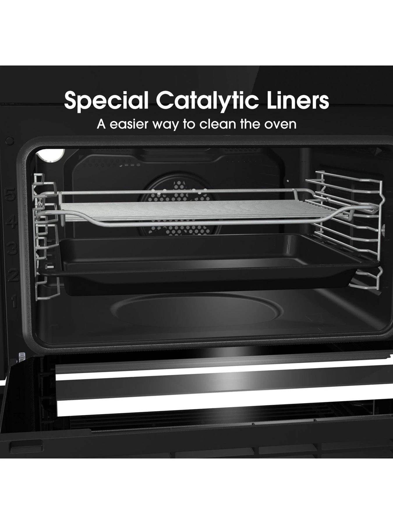 Hisense BID79222CXUK Catalytic Built-Under Double Oven - Stainless Steel - Image 2