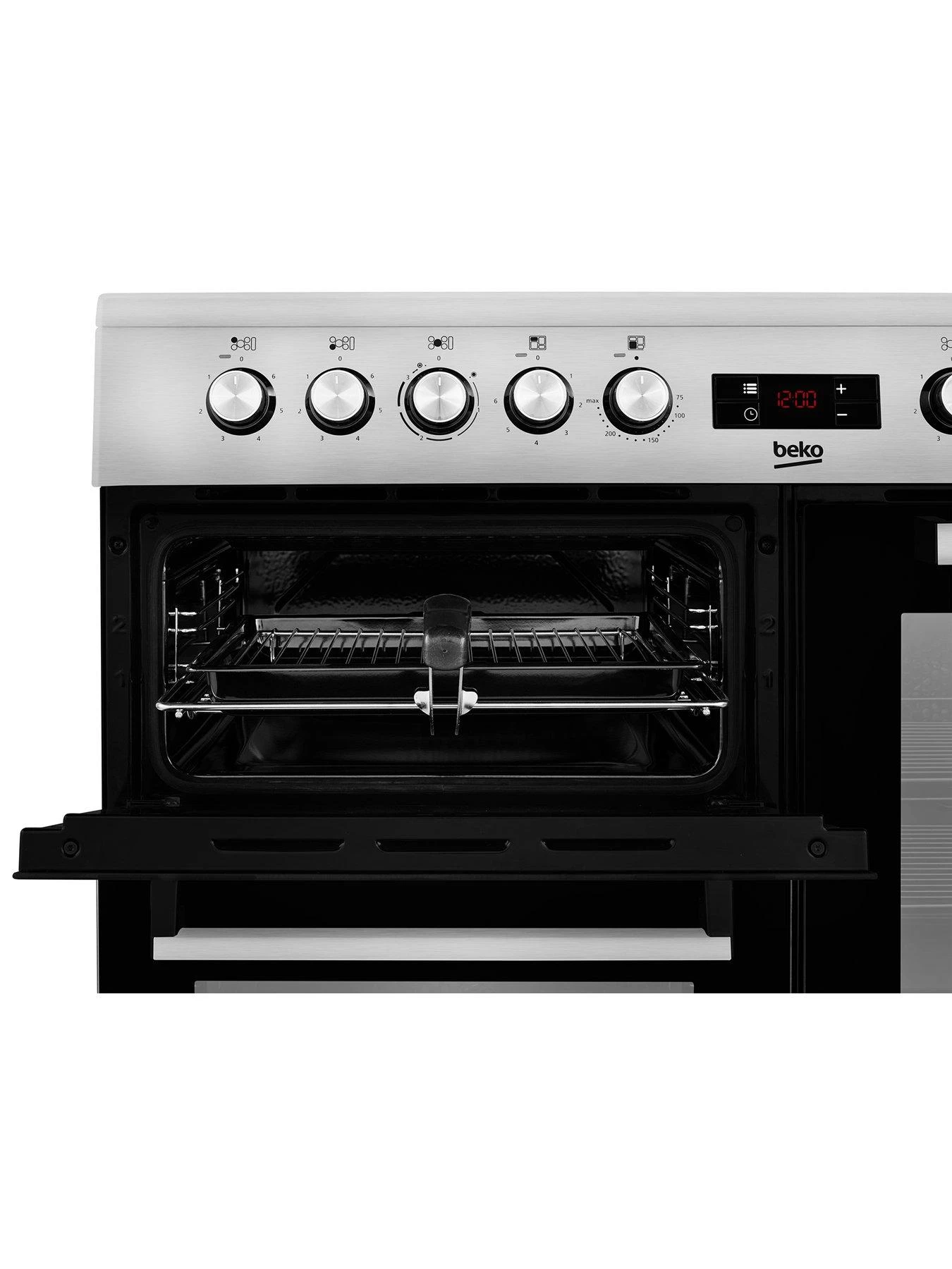 Beko KDVC100X Freestanding 100cm Double Oven Range Cooker, Stainless Steel - Image 3