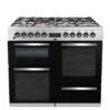Beko KDVF100X Freestanding 100cm Double Oven Range Cooker, Stainless Steel