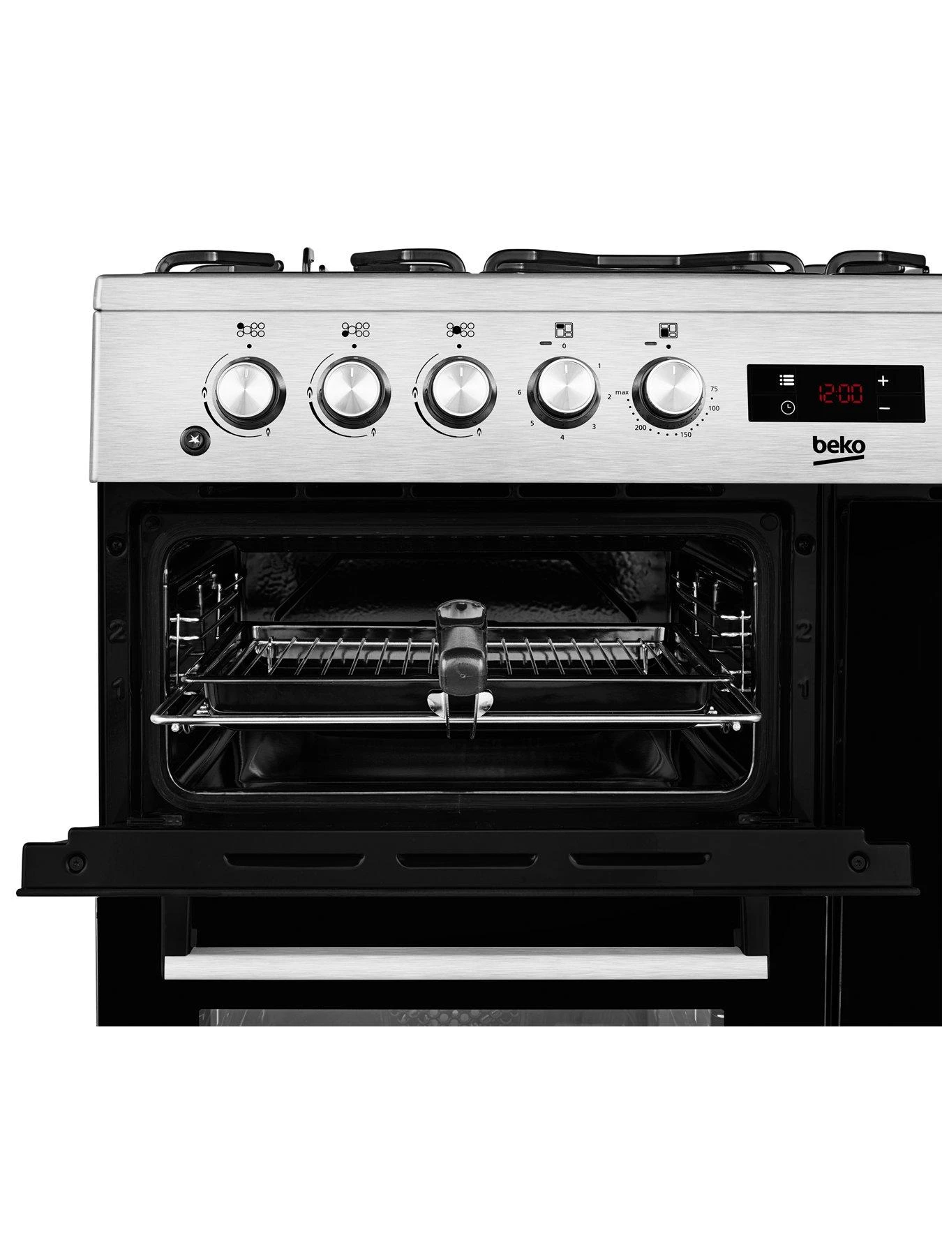 Beko KDVF100X Freestanding 100cm Double Oven Range Cooker, Stainless Steel - Image 4