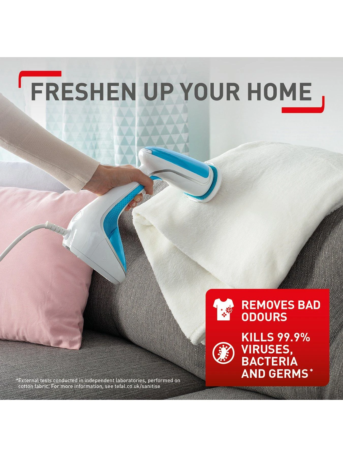 Tefal Handheld Clothes Steamer 200ml 90g/min Steam Output Pure Tex - Image 3