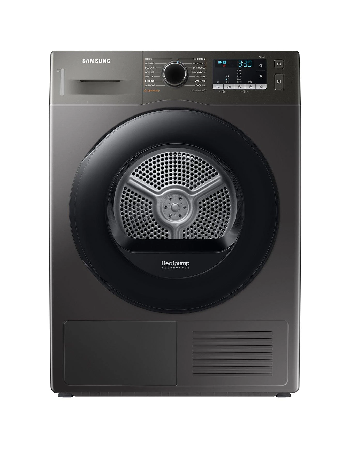 Samsung Series 5 DV90TA040AX/EU OptimalDry™ Heat Pump Tumble Dryer - 9kg Load A++ Rated – Graphite