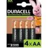 Duracell AA Rechargeable 1300mAh Batteries - 4 Pack