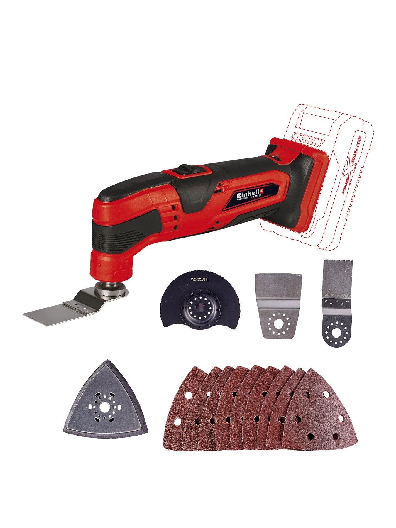 Einhell PXC Cordless Multi Tool - TC-MG 18 Li Solo (18V Without Battery)
