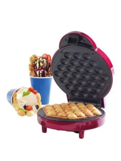 Giles & Posner Bubble Waffle Maker Machine With Serving Cones