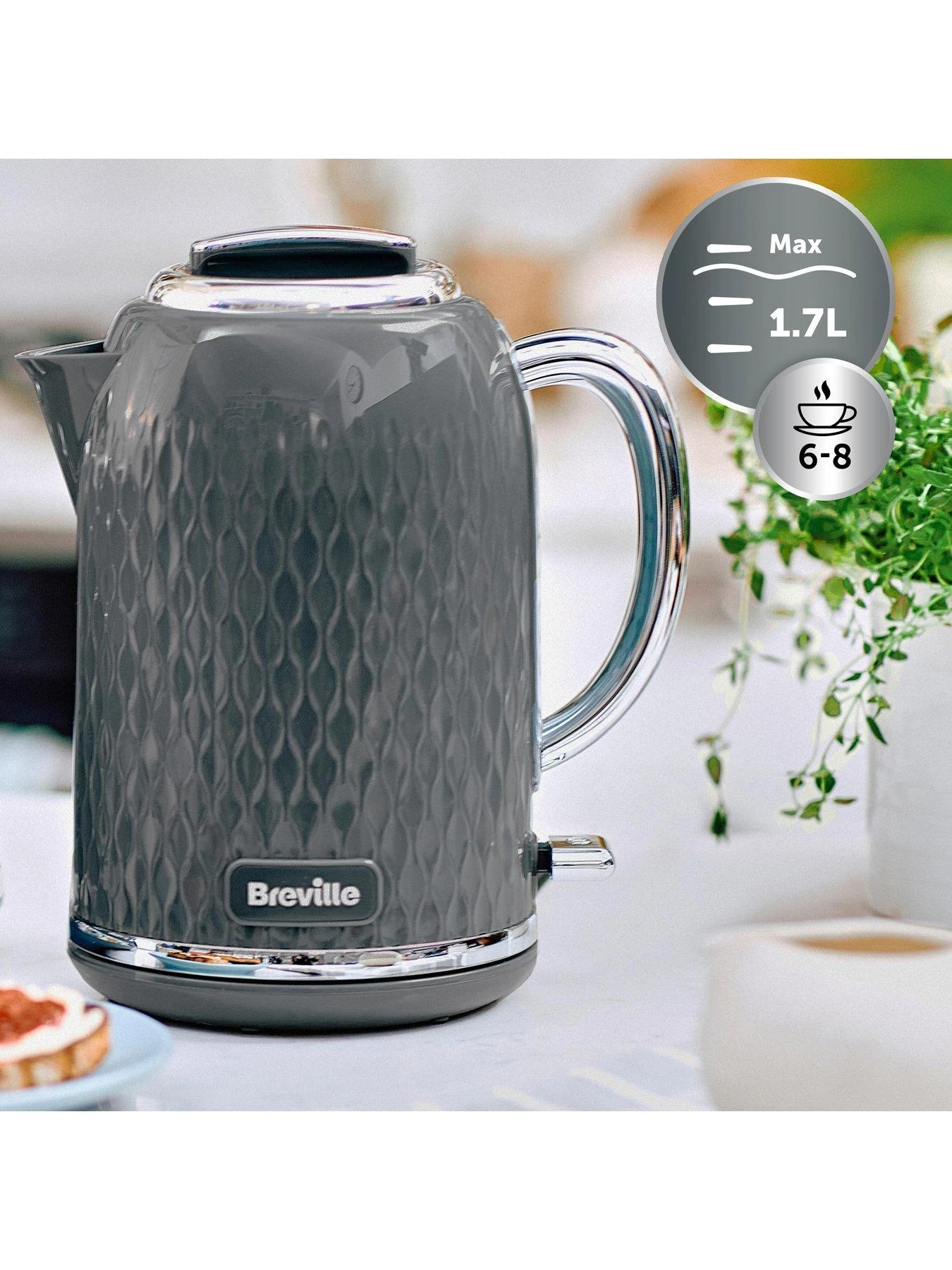 Breville Curve Collection Kettle - Grey - Image 4