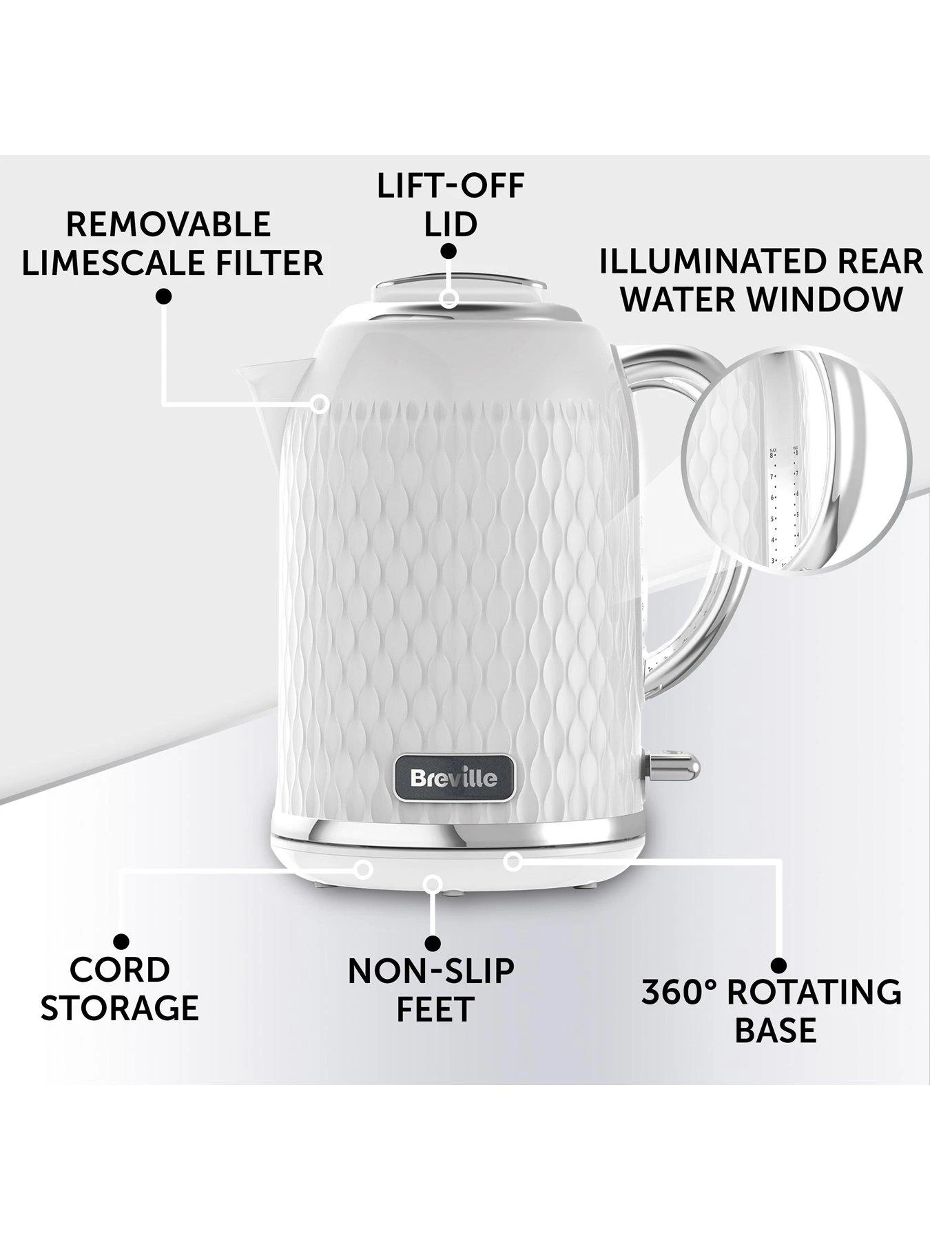 Breville Curve Collection Kettle - White - Image 2