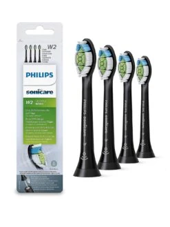 Philips Sonicare W2 Optimal White Replacement Brush Heads, Pack Of 4, Black HX6064/11