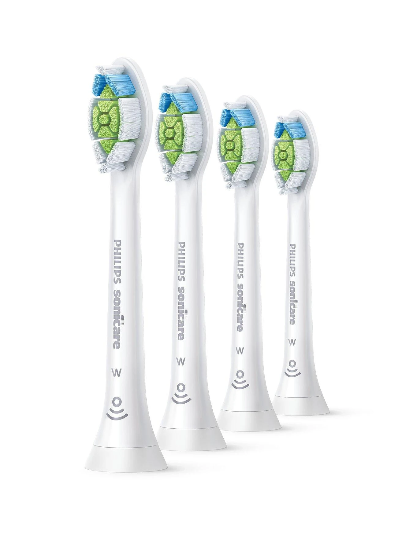 Philips Sonicare Optimal W2 White Replacement Brush Heads, Pack Of 4 HX6064/10