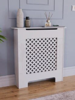 Vida Designs Oxford Small Radiator Cover - White