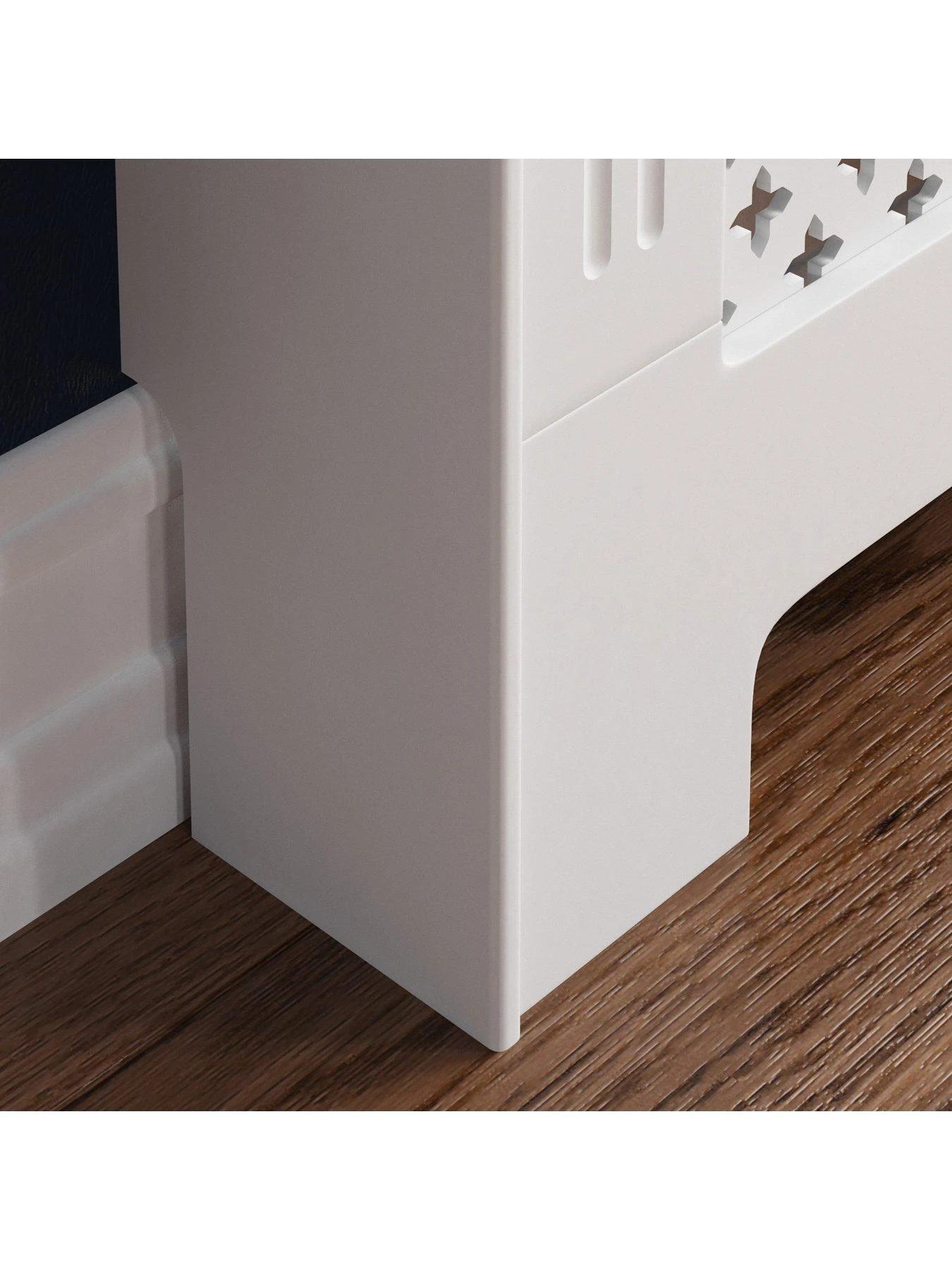 Vida Designs Oxford Small Radiator Cover - White - Image 5