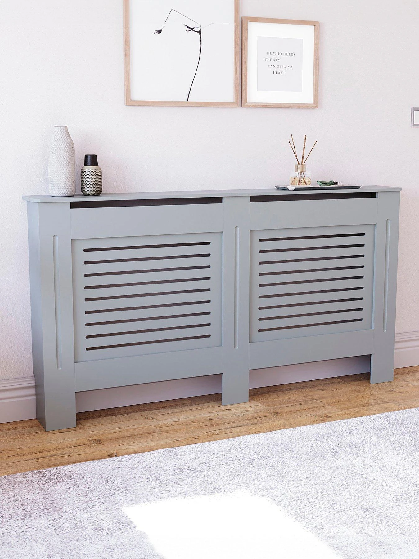 Vida Designs Milton Large Radiator Cover - Grey