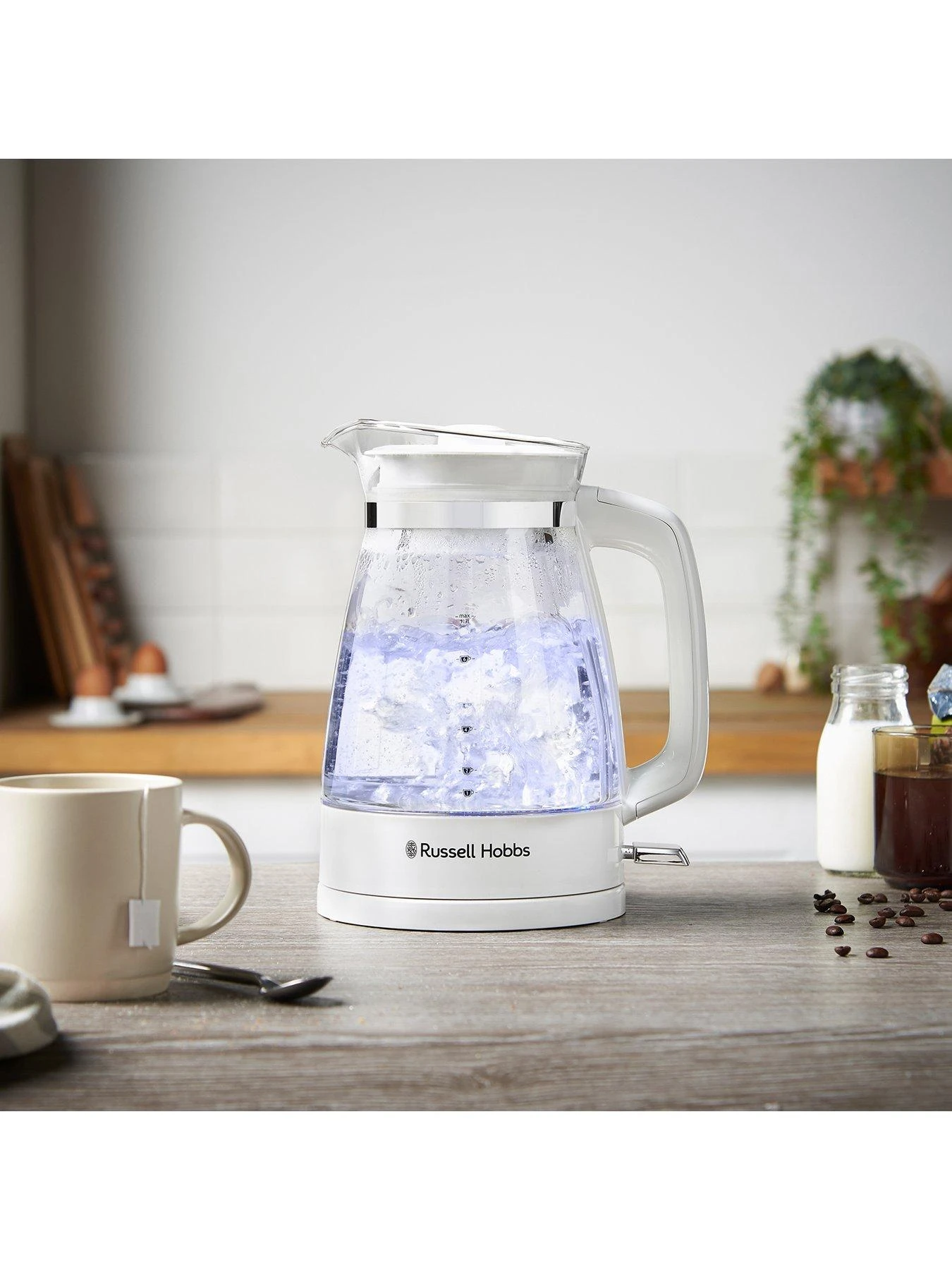 Russell Hobbs Classic Glass Kettle - White - Image 2