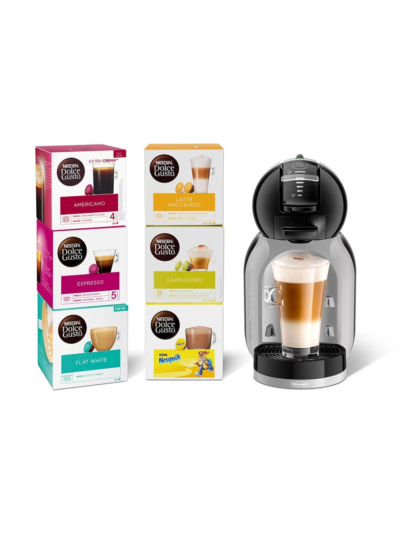 Nescafe Dolce Gusto Mini Me Automatic Coffee Machine Starter Kit By De'Longhi - Arctic Grey And Black Anthracite - Image 5