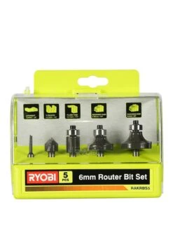RYOBI RAKRBS5 5-Piece Router Cutters 6mm Shank