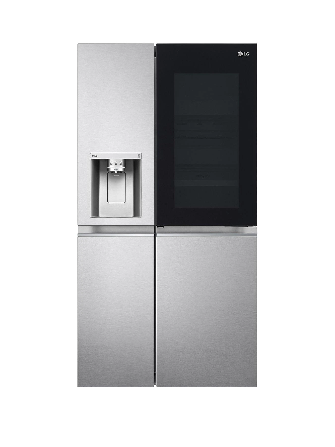 LG InstaView ThinQ GSXV90BSAE Wifi Connected American-Style Fridge Freezer - Stainless Steel - E Rated