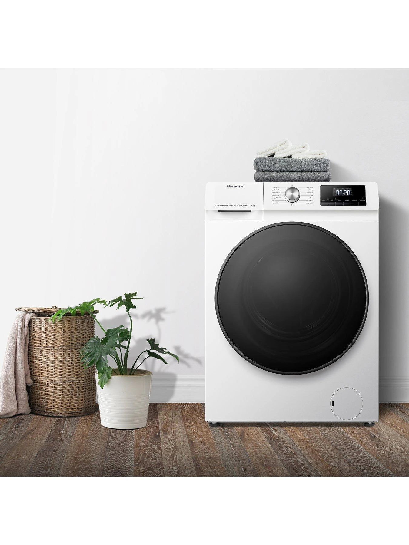 Hisense 3 Series WDQA8014EVJM 8Kg/5KG Washer Dryer With 1400rpm- White - Image 6