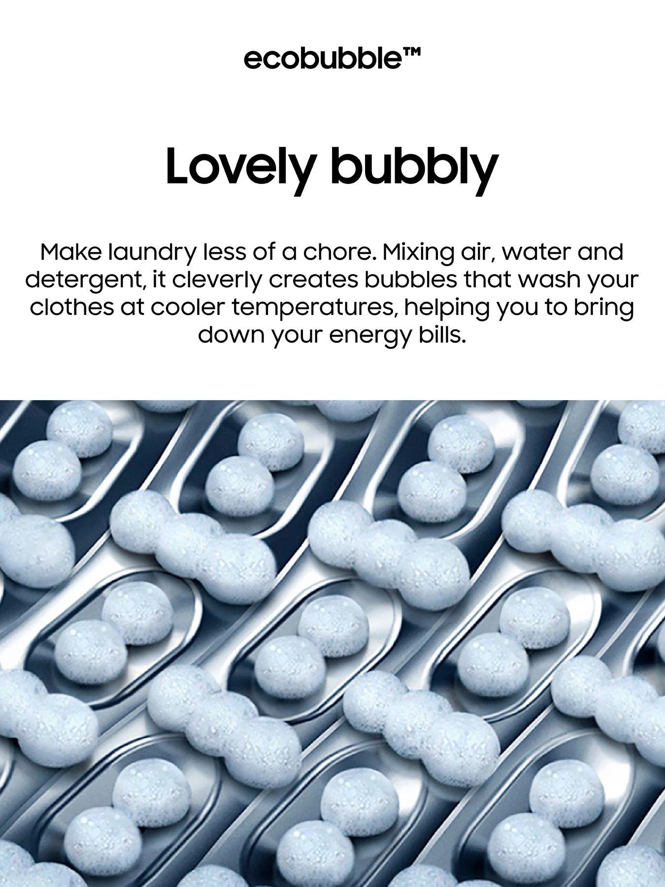 Samsung Series 5 WW11BGA046AE/EU SpaceMax Washing Machine - 11kg Load 1400 Spin A Rated - White - Image 4