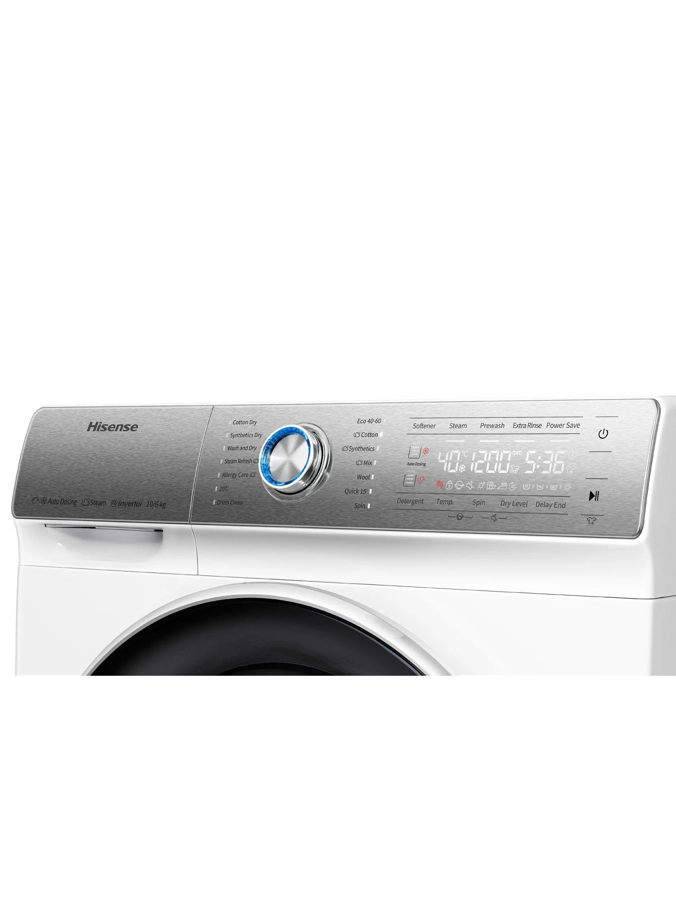 Hisense WFQR1014EVAJM 10kg Load, 1400rpm Spin Washing Machine - White - Image 4