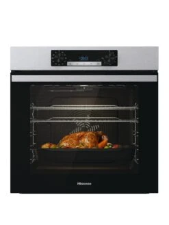 Hisense BI62212AXUK, Single Oven, 77L With Steam Clean Function - Stainless Steel