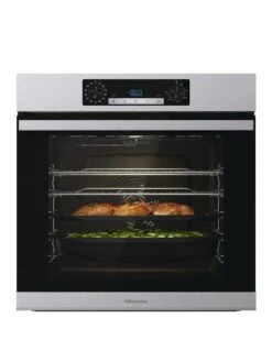 Hisense BSA65222AXUK 77-Litre Single Electric Oven With Steam Bake Function - Stainless Steel