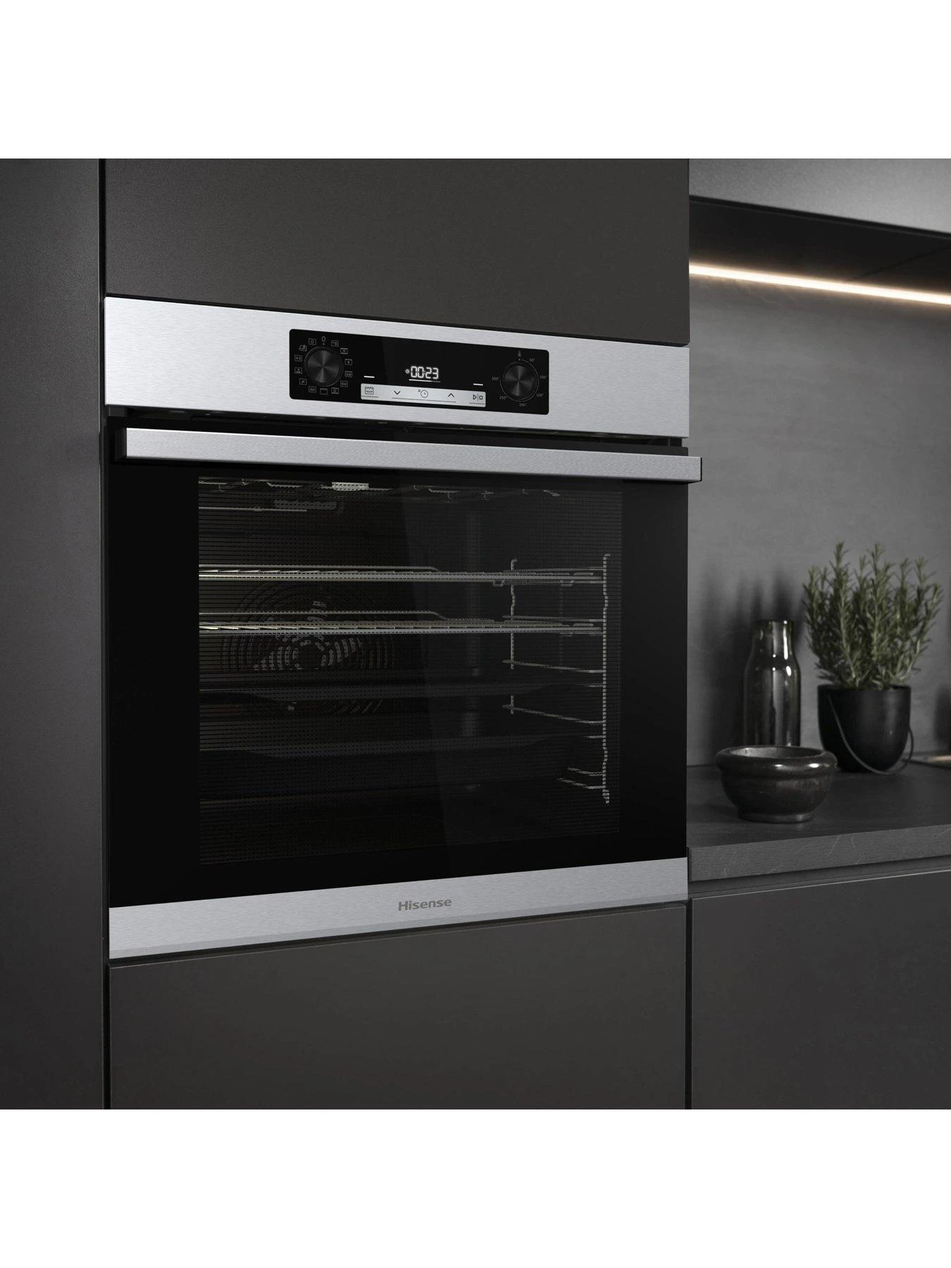 Hisense BSA65222AXUK 77-Litre Single Electric Oven With Steam Bake Function - Stainless Steel - Image 6