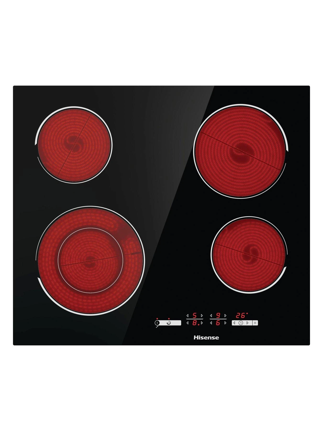 Hisense E6432C 60cm Wide Ceramic Hob - Black - Image 2