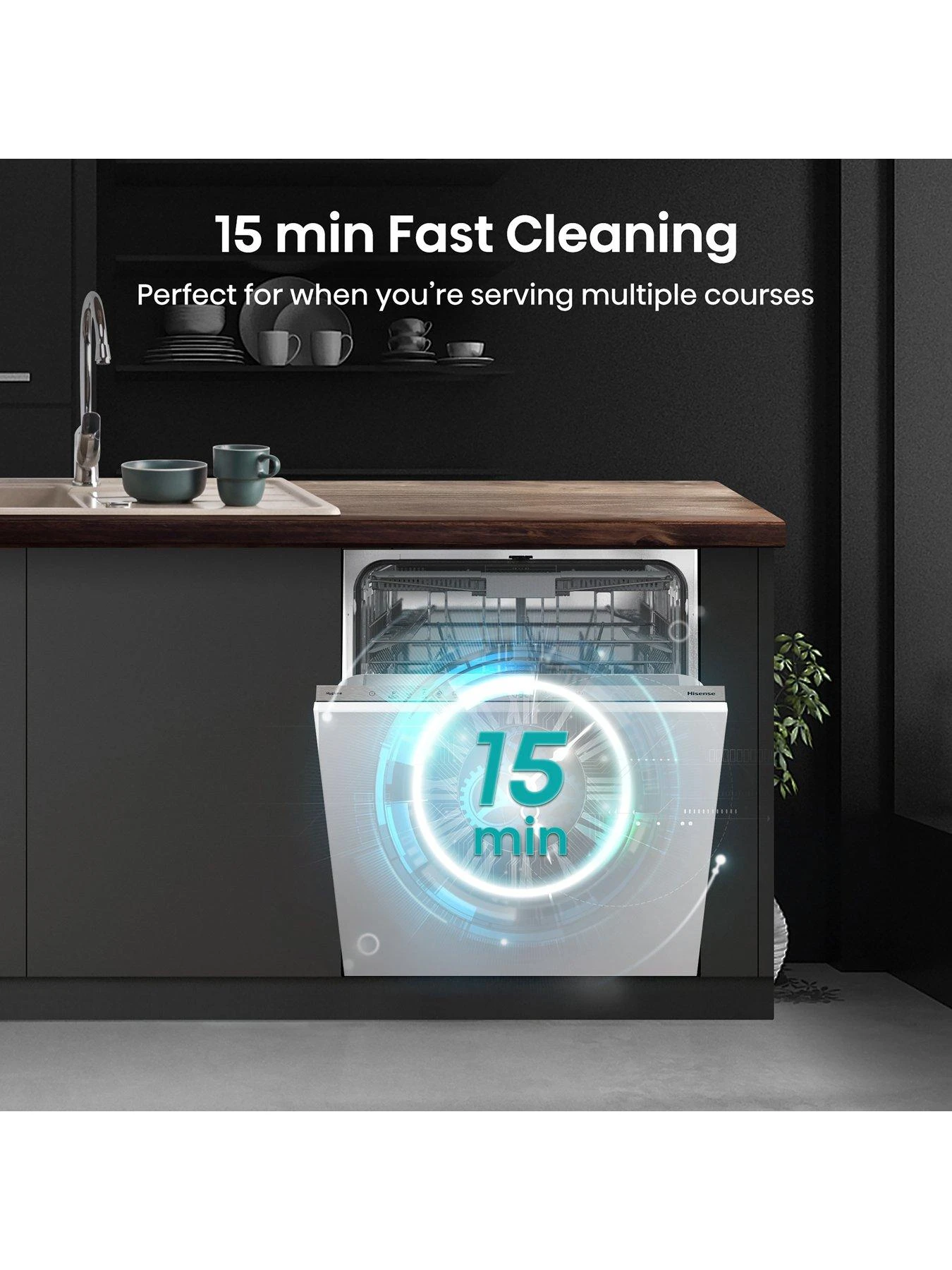 Hisense HV643D60UK 16-Place Integrated Dishwasher - Image 4