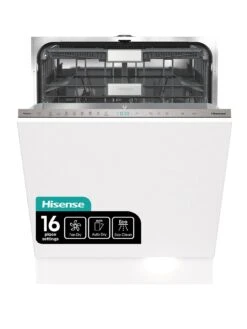 Hisense HV693C60UK 16- Place Integrated Dishwasher With Invertor, End Light And Ion Technology