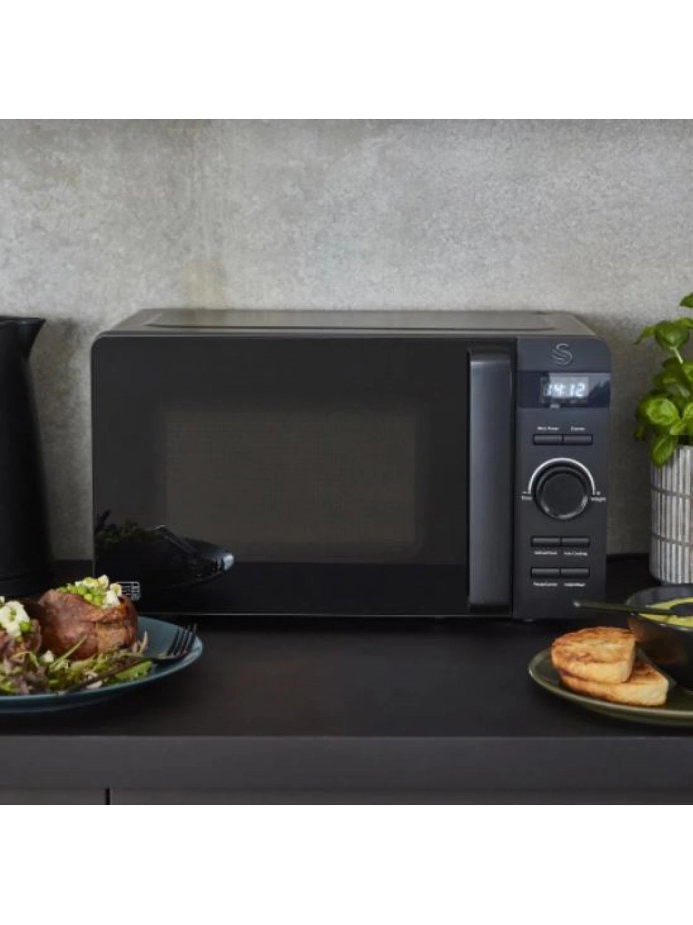 Swan Stealth 20L Digital Microwave - Black - Image 2