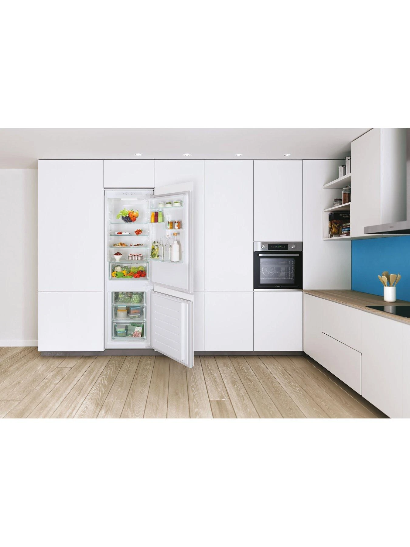 Candy CBL3185FK Integrated Low Frost Fridge Freezer 70/30 Split, 177cm High - White - Image 6