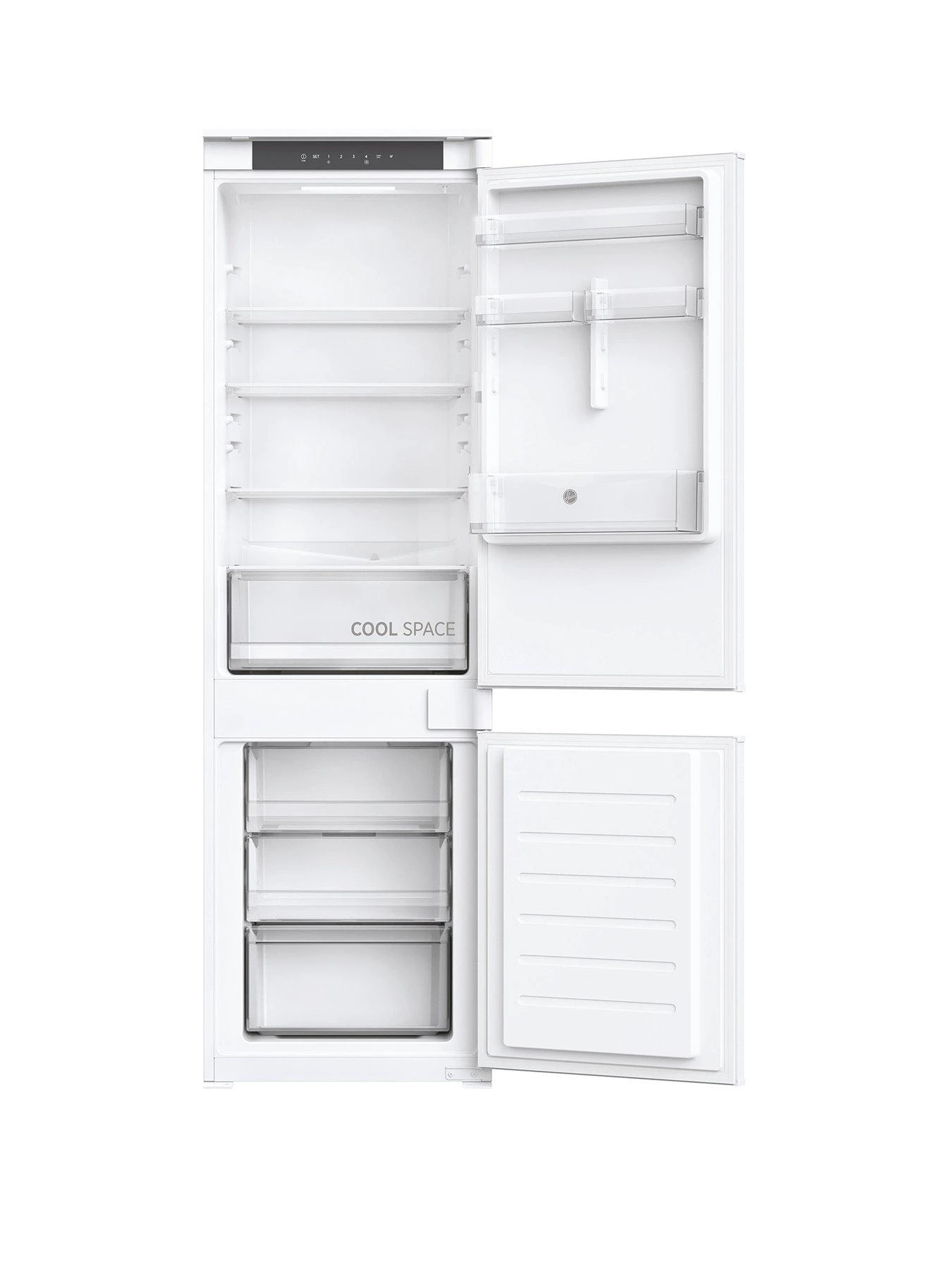 Hoover HOBL185FK Integrated Low Frost Fridge Freezer, 177cm High - White