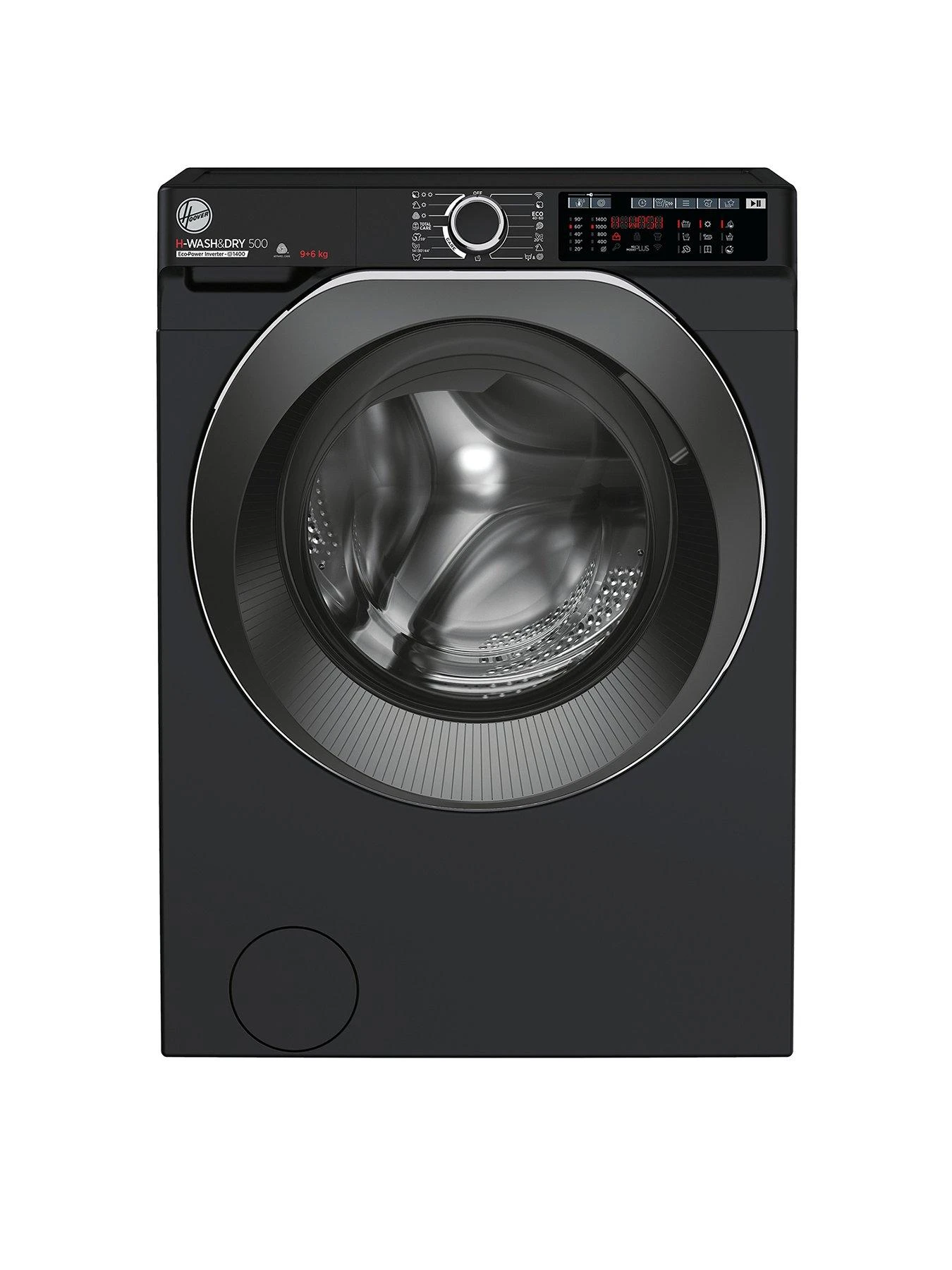 Hoover H-WASH 500 HD496AMBCB Freestanding Washer Dryer, WiFi Connected, A Rated, 9 Kg/6 Kg Load, 1400 Rpm - Black