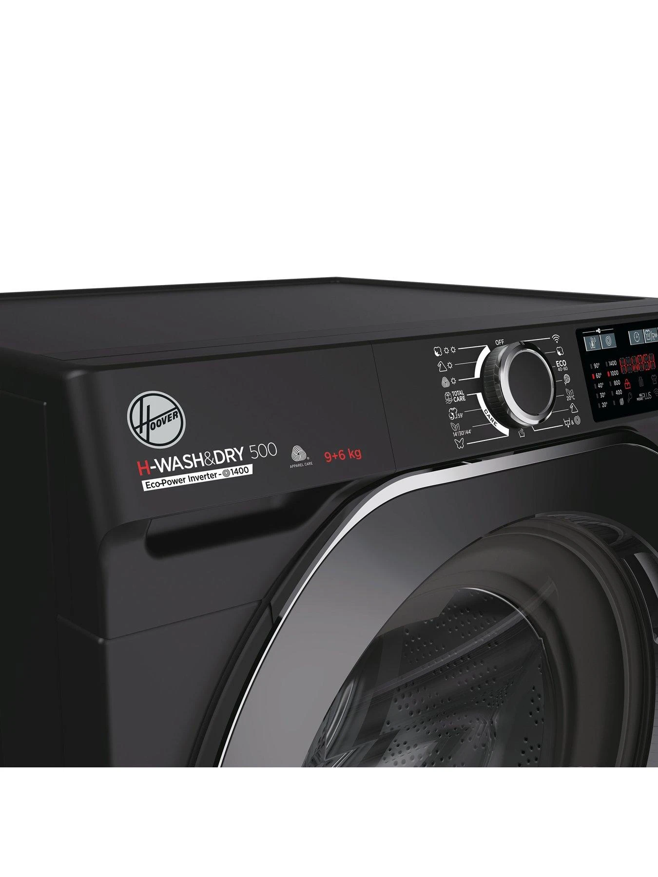 Hoover H-WASH 500 HD496AMBCB Freestanding Washer Dryer, WiFi Connected, A Rated, 9 Kg/6 Kg Load, 1400 Rpm - Black - Image 4