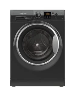 Hotpoint NSWM1045CBSUKN 10kg Load, 1400rpm Spin Washing Machine - Black