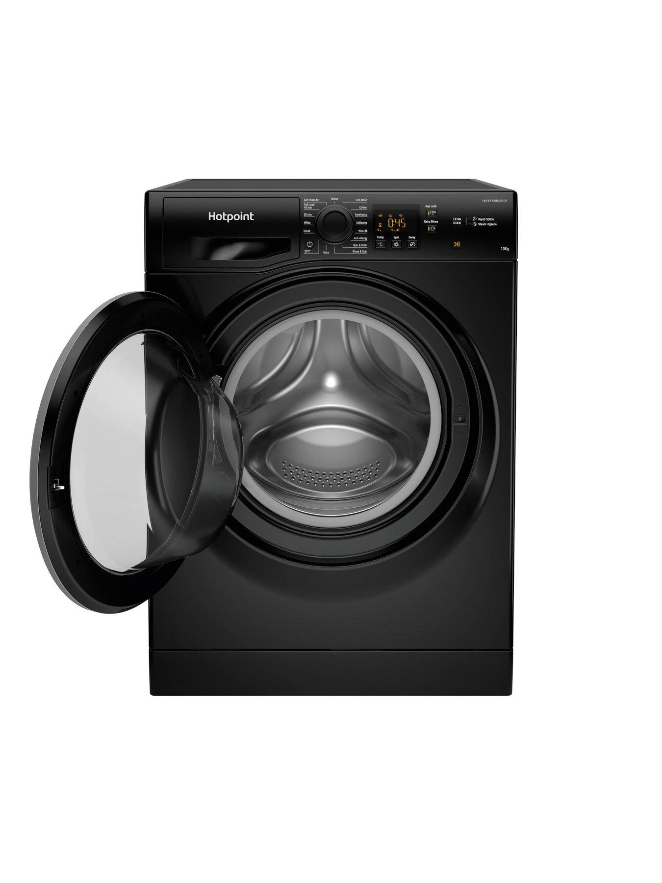 Hotpoint NSWM1045CBSUKN 10kg Load, 1400rpm Spin Washing Machine - Black - Image 2