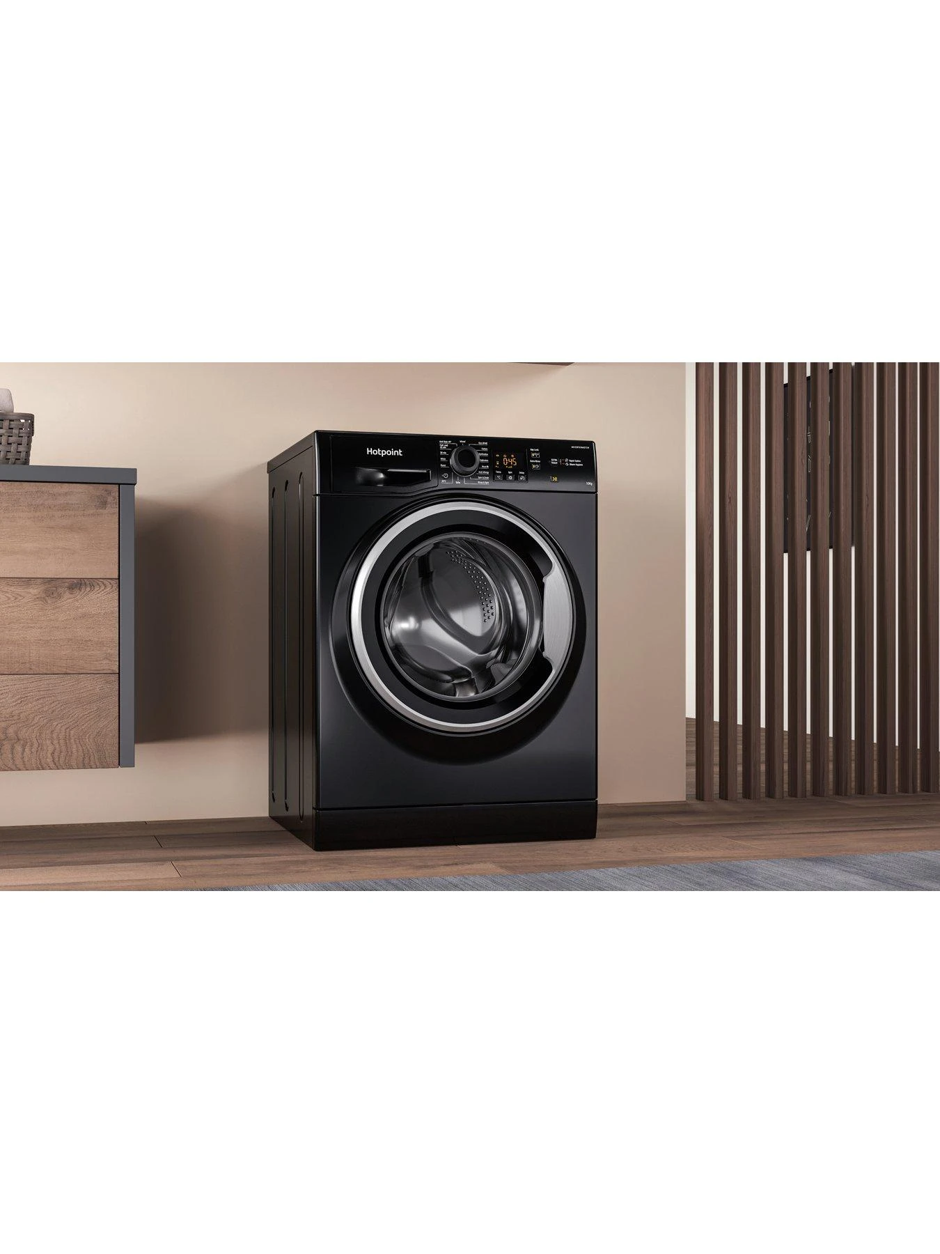 Hotpoint NSWM1045CBSUKN 10kg Load, 1400rpm Spin Washing Machine - Black - Image 3