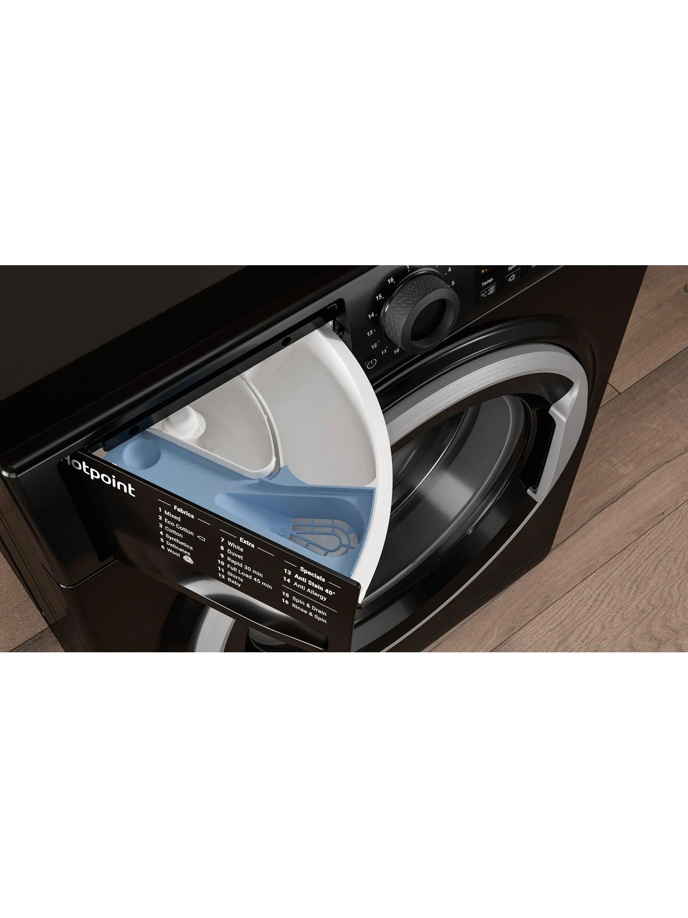 Hotpoint NSWM1045CBSUKN 10kg Load, 1400rpm Spin Washing Machine - Black - Image 5
